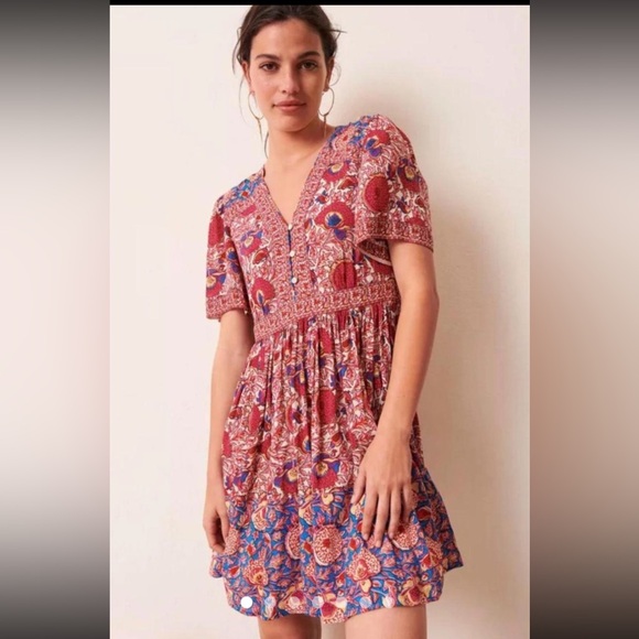 ba&sh Dresses & Skirts - ba&sh Valia Printed Pintuck Mini Dress - Large